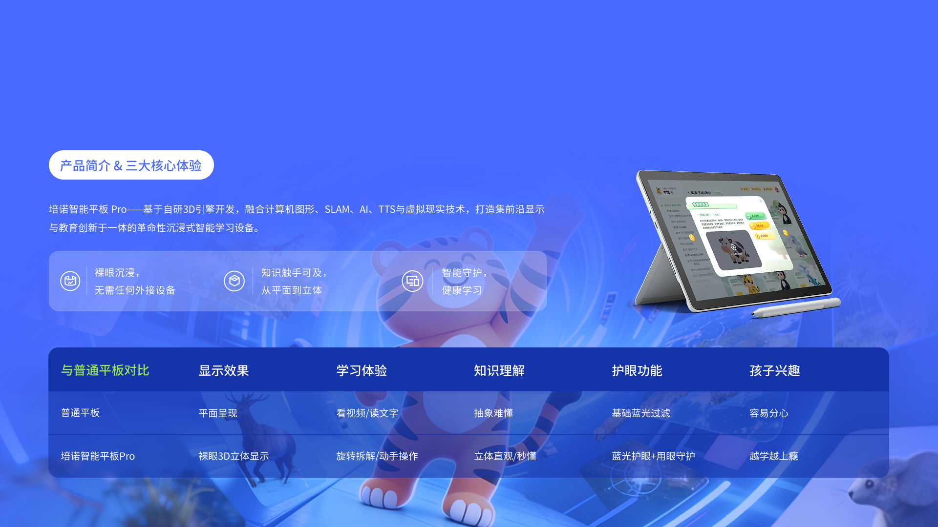 培诺智能平板Pro，无需眼镜裸眼即见立体世界